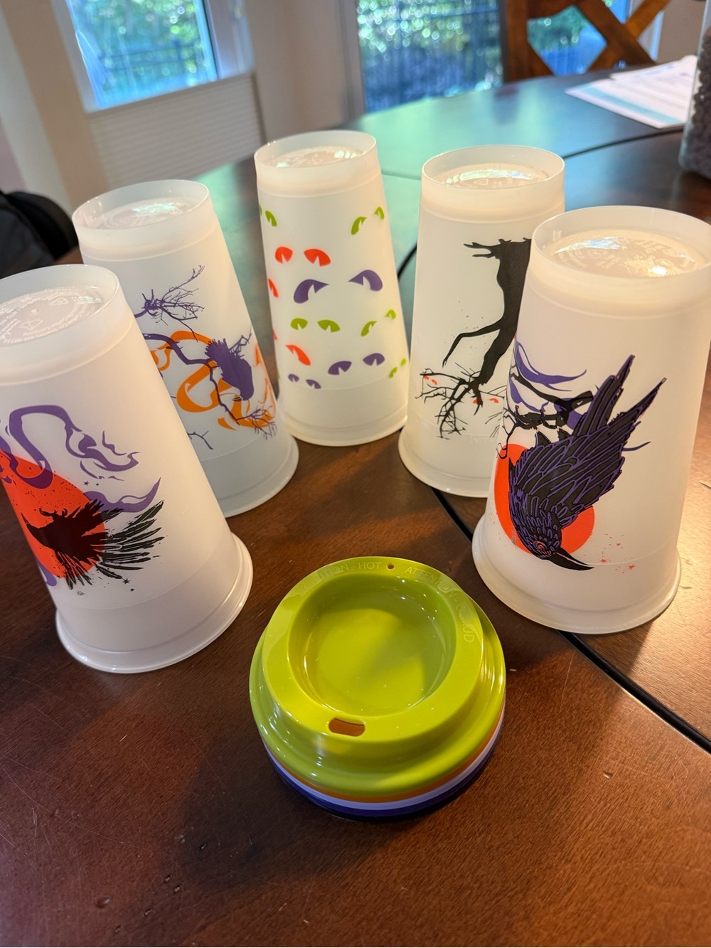Starbucks Halloween Glow in the Dark Travel Mugs Set of 5